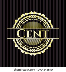 Cent shiny badge. Vector Illustration. Detailed.