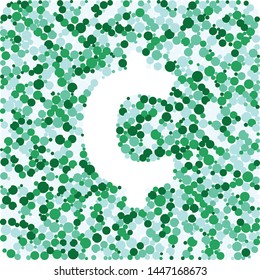 Cent sign color distributed circles dots illustration