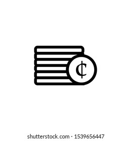 Cent sign icon.Money symbol. Vector illustration.