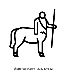 centaur ancient greece line icon vector. centaur ancient greece sign. isolated contour symbol black illustration