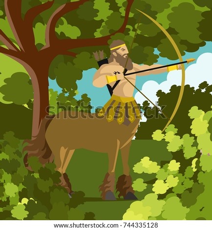 centaur archer in the forest