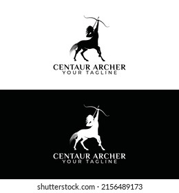 Centaur Archer Logo vector Illustration .