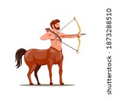 Centaur archer. mythical creature symbol for sagittarius zodiac character concept in cartoon illustration vector