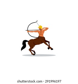 Centaur archer sign. Vector Illustration.
Branding Identity Corporate logo design template Isolated on a white background