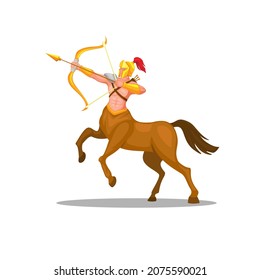 Centaur archer warrior mythological heroes character. sagittarius mascot illustration vector