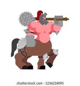 Centaur in armor. Powerful half-man half horse. Mythical Monster