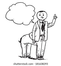 Centaur businessman speaking
