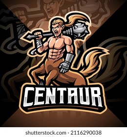 Centaur esport mascot logo design