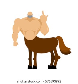Centaur fairytale creature. Man horse isolated. Fantastic animal. Centaurus mythology beast monster
