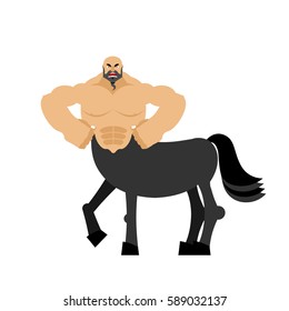 Centaur fairytale creature. Man horse isolated. Fantastic animal. Centaurs mythology beast monster