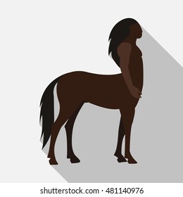 centaur flat icon. You can be used centaur icon for several purposes like: websites, UI, UX, print templates, promotional materials, info-graphics, web and mobile phone apps.