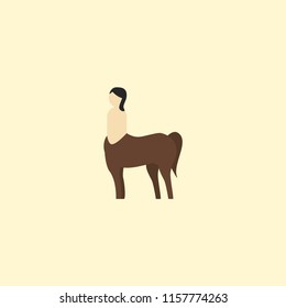 Centaur icon flat element. Vector illustration of centaur icon flat isolated on clean background for your web mobile app logo design.