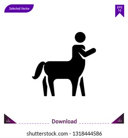 centaur icon vector . Best modern, simple, isolated, fairy-tales , logo, flat icon for website design or mobile applications, UI / UX design vector format