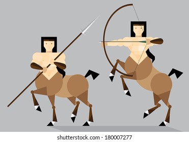 Centaur - illustration Flat illustration of mythical creature - centaur