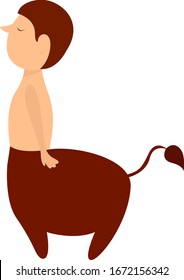 Centaur, illustration, vector on white background.