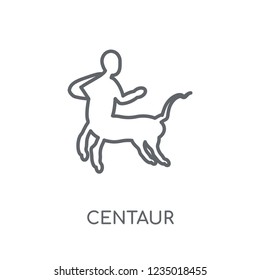 Centaur linear icon. Modern outline Centaur logo concept on white background from Fairy Tale collection. Suitable for use on web apps, mobile apps and print media.