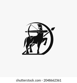 centaur logs and arrows . vector illustration for mascot logo or icon