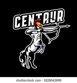 Centaur mascot logo design template