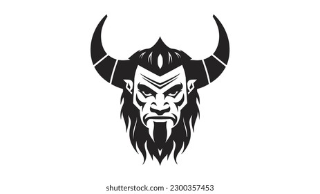 Centaur Mythical Creature head logo. Vector illustration.