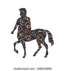 Centaur pattern silhouette ancient mythology fantasy