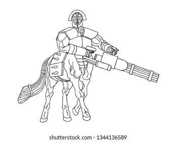 Centaur soldier with weapon