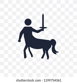 Centaur transparent icon. Centaur symbol design from Fairy tale collection. Simple element vector illustration on transparent background.