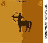 Centaur vector  icon. Coffee symbol background.