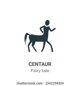 Centaur vector icon on white background. Flat vector centaur icon symbol sign from modern fairy tale collection for mobile concept and web apps design.