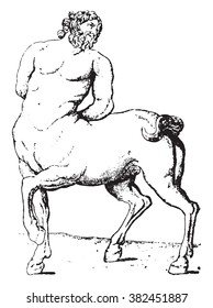 Centaur, ilustración vintage. Diccionario de palabras y cosas - Larive y Fleury - 1895. 