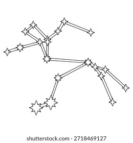 Centaurus Konstellation Illustration handgezeichneter Umrissvektor