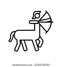 a centaurus icon, outlined style