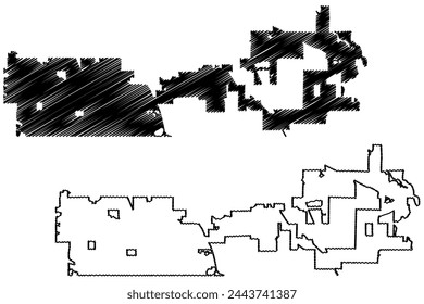 Centennial City, Colorado (United States cities, United States of America, us, usa city) map vector illustration, scribble sketch City of Centennial map