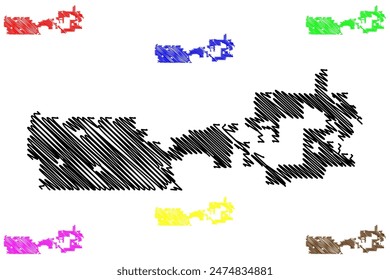 Centennial City, Colorado (United States cities, United States of America, us, usa city) map vector illustration, scribble sketch City of Centennial map