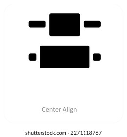 center align and alignment icon concept