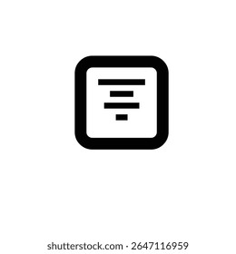 Center Align Icon Black Design