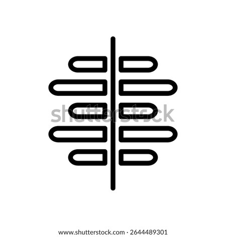Center align icon outline set sign