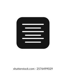 Center align icon Simple thin line flat symbol