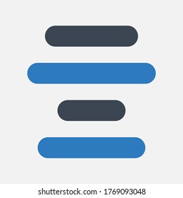 center align icon - vector illustration . text, paragraph, typography, alignment, icons .