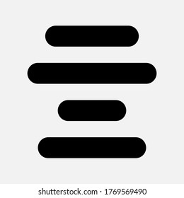 center align icon - vector illustration . text, paragraph, typography, alignment, icons .