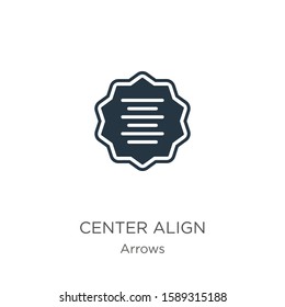 Center align icon vector. Trendy flat center align icon from arrows collection isolated on white background. Vector illustration can be used for web and mobile graphic design, logo, eps10
