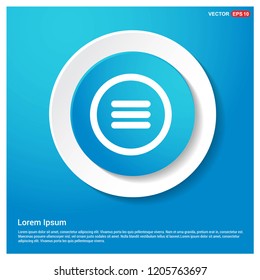 center align text icon Abstract Blue Web Sticker Button - Free vector icon
