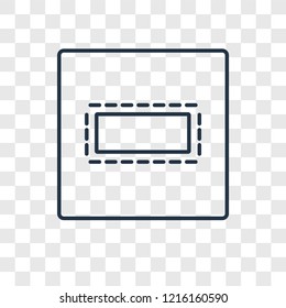 Center alignment concept vector linear icon isolated on transparent background, Center alignment concept transparency concept in outline style