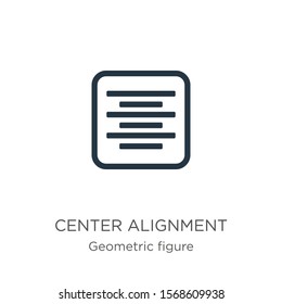 Center alignment icon vector. Trendy flat center alignment icon from geometric figure collection isolated on white background. Vector illustration can be used for web and mobile graphic design, logo, 