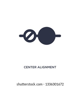 center alignment isolated icon. Simple element illustration from geometric figure concept. center alignment editable logo symbol design on white background. Can be use for web and mobile.