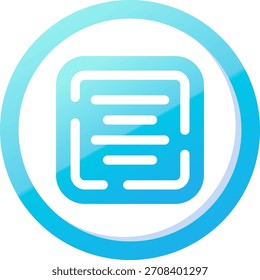 Mittellinie ausgerichtet Linie Vektor Symbol Design