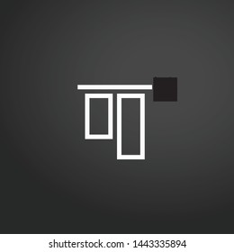 Center Alignment vector icon. Center Alignment concept stroke symbol design. Thin graphic elements vector illustration, outline pattern for your web site design, logo, UI. EPS 10.