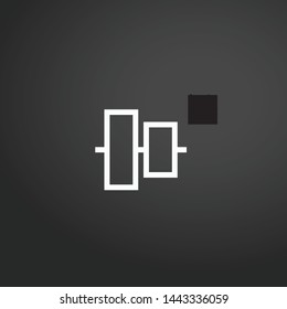Center Alignment vector icon. Center Alignment concept stroke symbol design. Thin graphic elements vector illustration, outline pattern for your web site design, logo, UI. EPS 10.