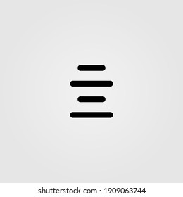 Center alignment vector icon, simple sign for web site and mobile app.