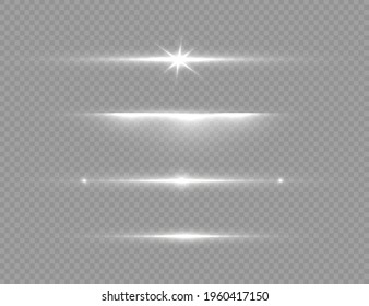To center a bright flash. Transparent shining sun, bright flash. White glowing light explodes on a transparent background. Sparkling magical dust particles. Bright Star. Vector sparkles. 