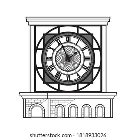 center clock tower of city